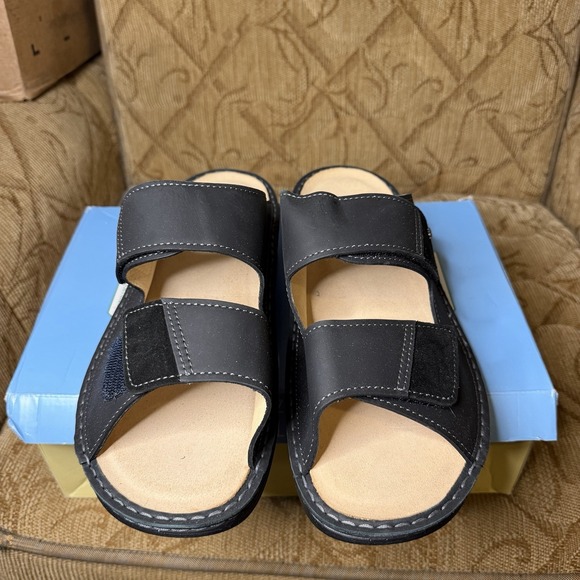 Finn Comfort Finn Mellow SuperSoft Black Leather Slide Sandals EU 46 Men\'s 12 main image 7